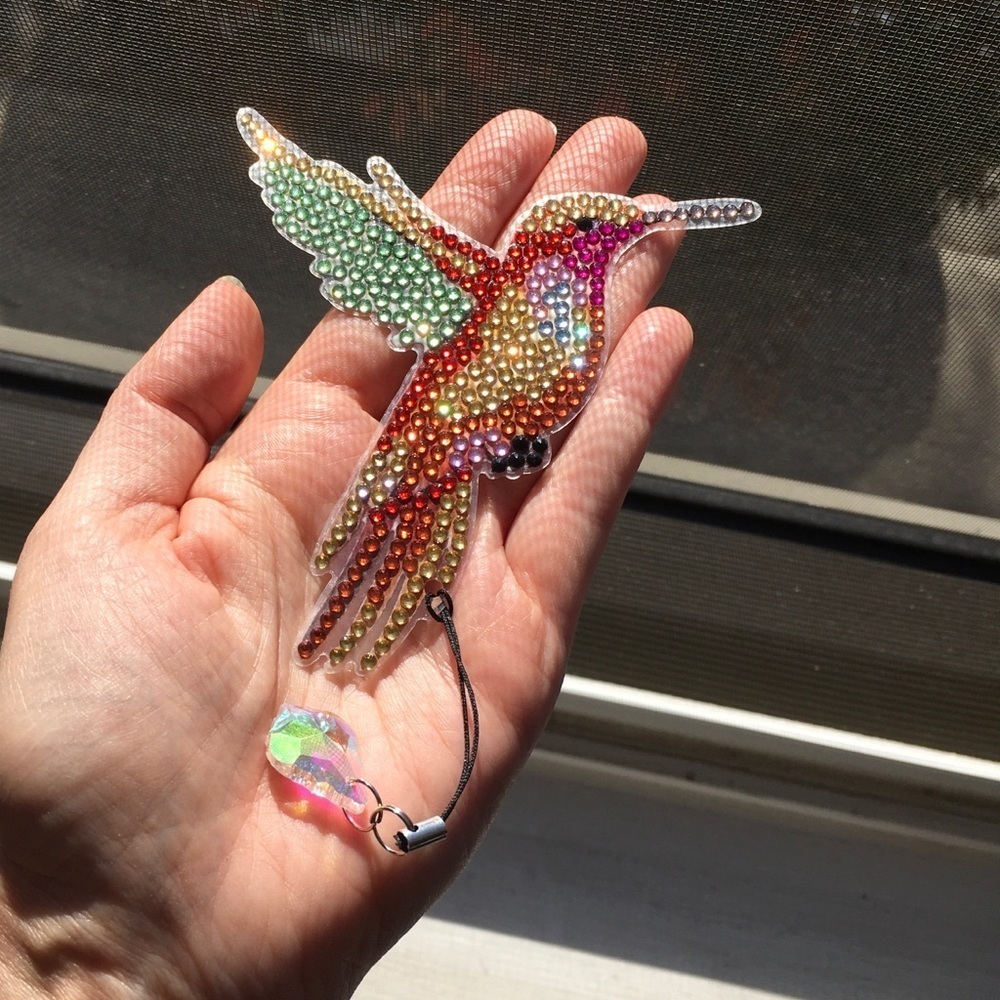Diamond Art HUMMINGBIRD 05 Bookmark, Colorful, Sparkly, Bling - Picture 3 of 16